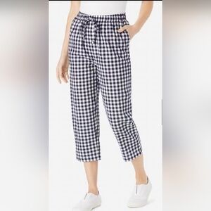 #22W Gingham Checkered Women's Pants
